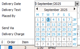 Date picker graphic of popup calendar border=